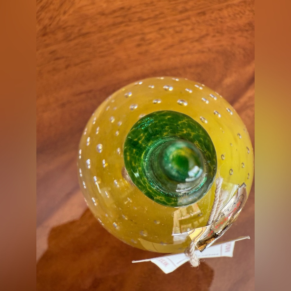 Rare Hand Blown Bubble Abstract Art Glass 🍋 paperweight made in Poland - Picture 6 of 6